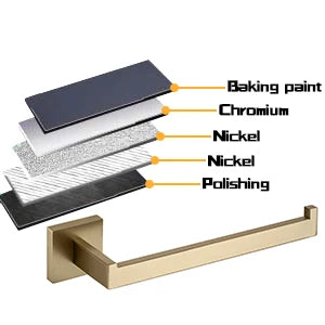 Bathroom Hardware Set Bathroom Accessories Black Robe Hook Towel Rail Bar Rack Bar Shelf Tissue Paper Holder Toothbrush Holder