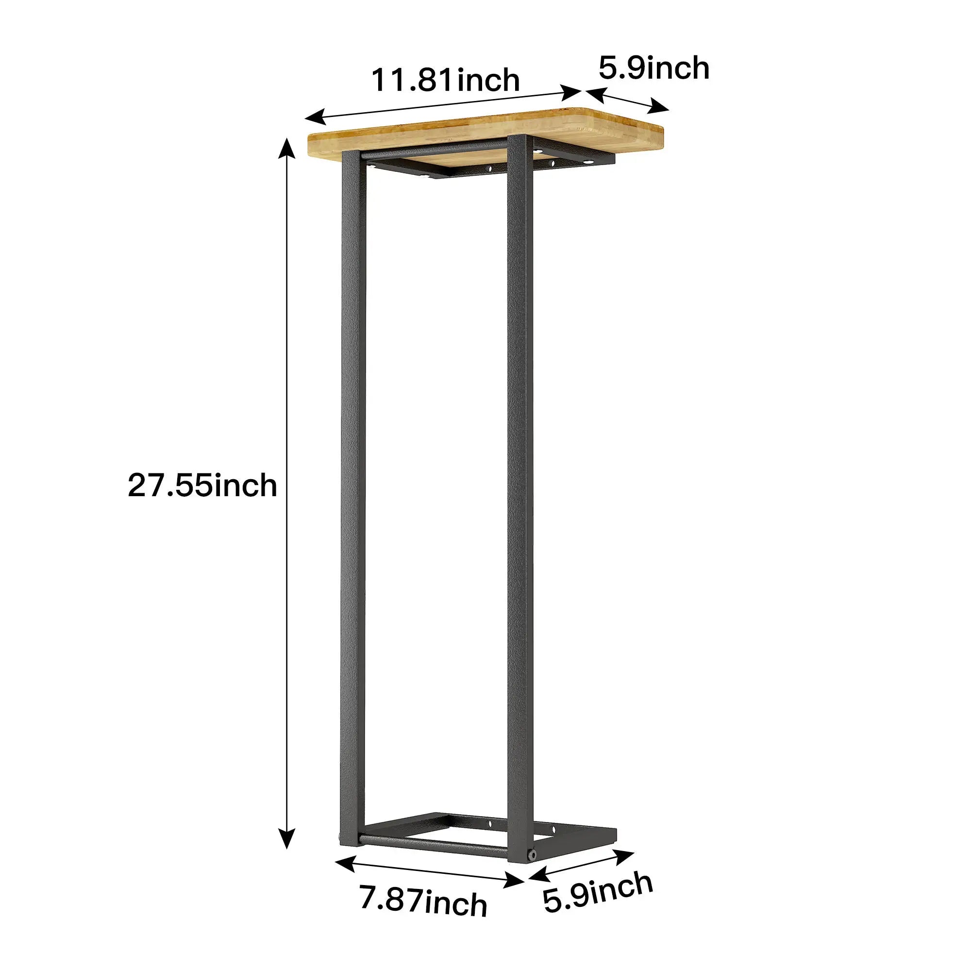 Space-Saving Wood Double Tier Bathroom Wall Mounted Bath Towel Rack Toilet Storage Shelf for Household Use