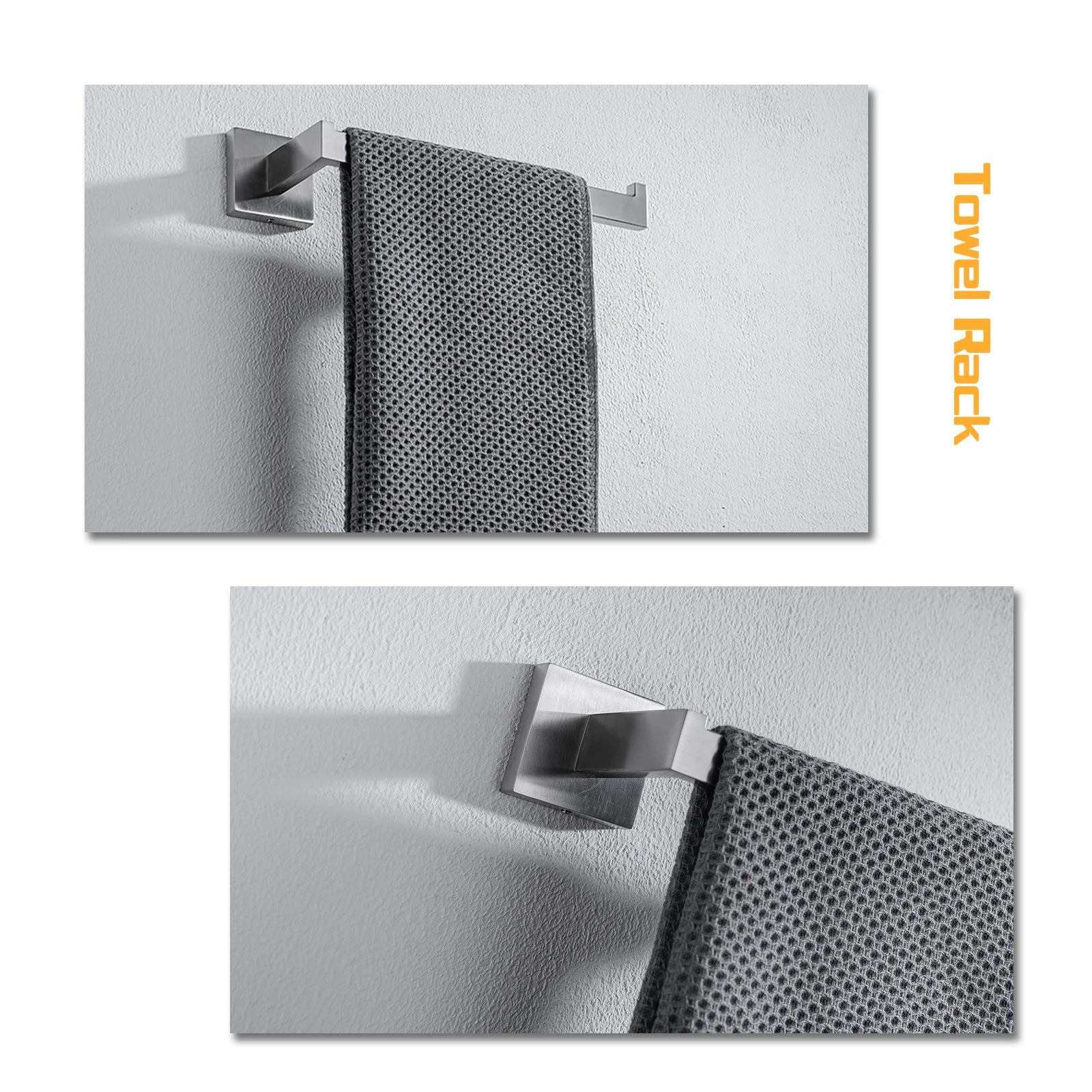 Bathroom Hardware Set Bathroom Accessories Black Robe Hook Towel Rail Bar Rack Bar Shelf Tissue Paper Holder Toothbrush Holder