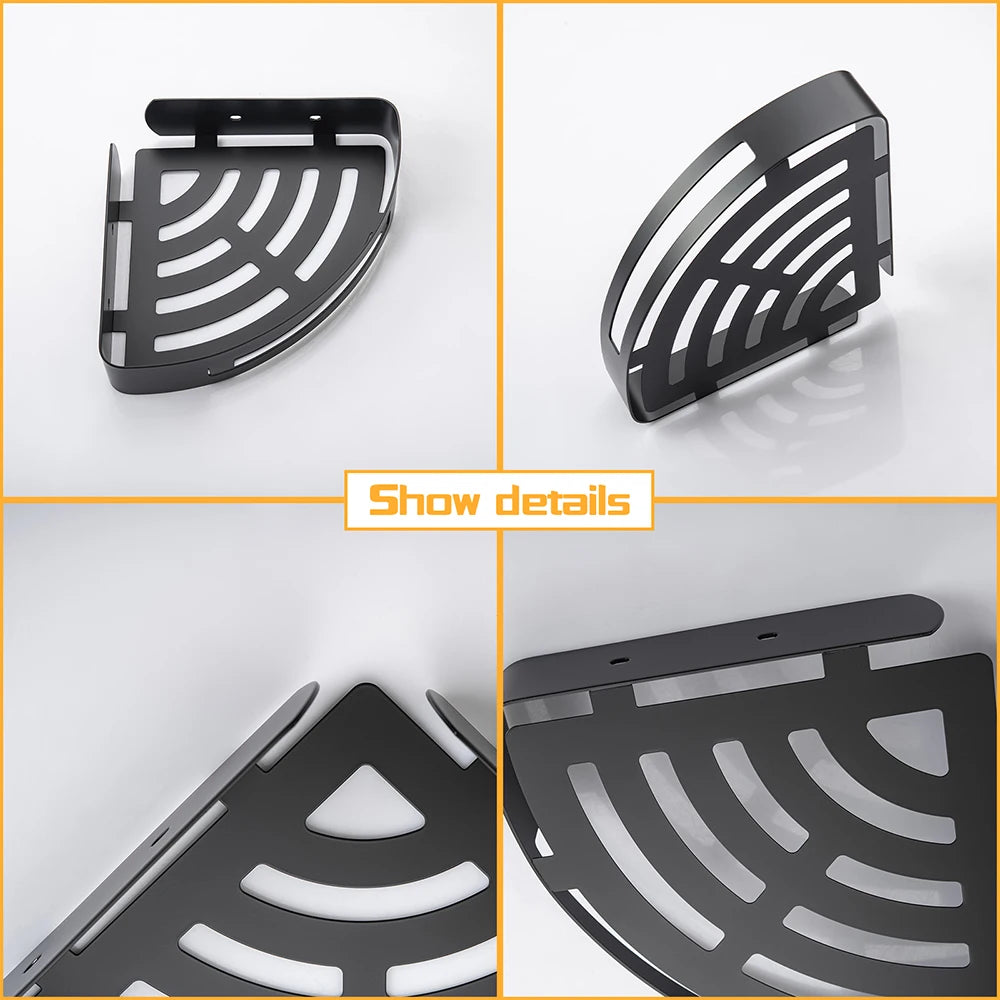 Bathroom Hardware Set Bathroom Accessories Black Robe Hook Towel Rail Bar Rack Bar Shelf Tissue Paper Holder Toothbrush Holder