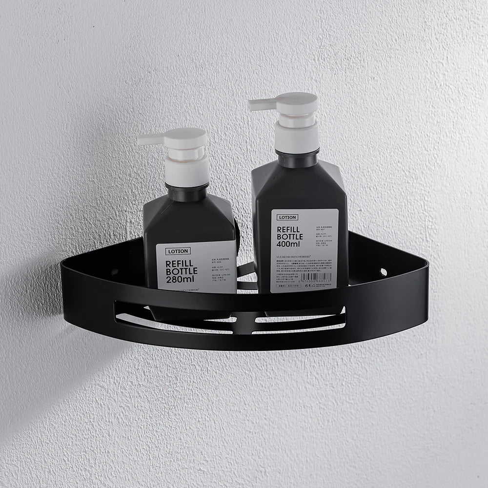 Bathroom Hardware Set Bathroom Accessories Black Robe Hook Towel Rail Bar Rack Bar Shelf Tissue Paper Holder Toothbrush Holder