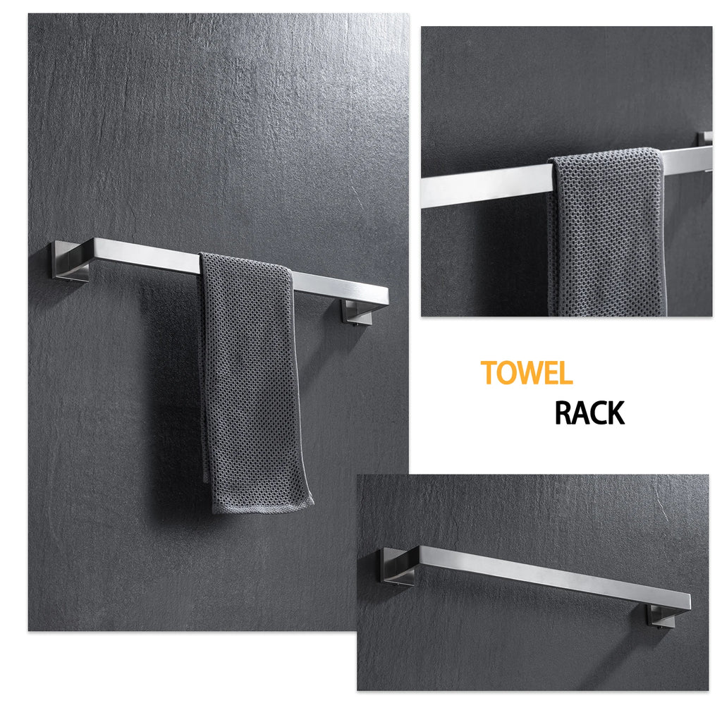 Bathroom Hardware Set Bathroom Accessories Black Robe Hook Towel Rail Bar Rack Bar Shelf Tissue Paper Holder Toothbrush Holder