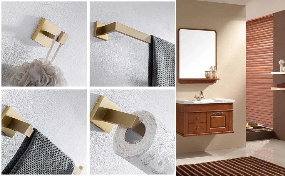 Bathroom Hardware Set Bathroom Accessories Black Robe Hook Towel Rail Bar Rack Bar Shelf Tissue Paper Holder Toothbrush Holder