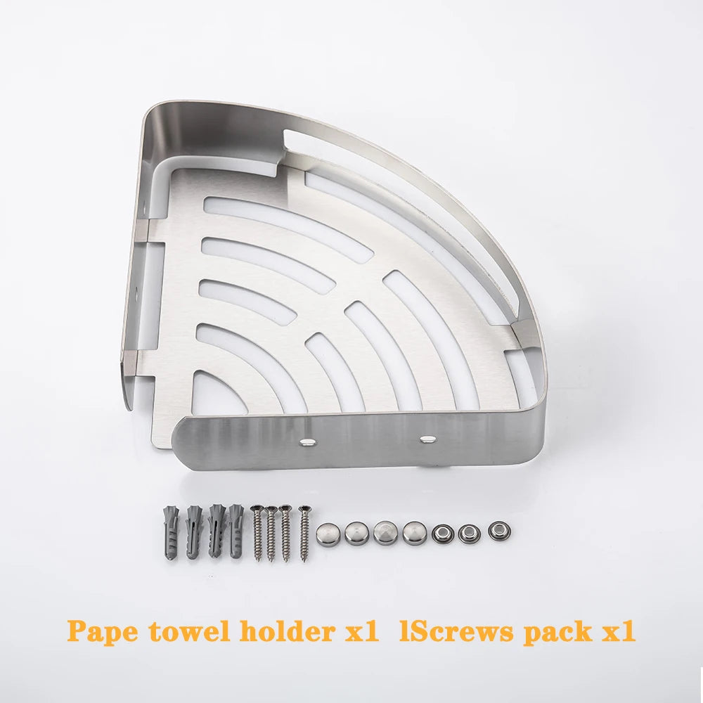 Bathroom Hardware Set Bathroom Accessories Black Robe Hook Towel Rail Bar Rack Bar Shelf Tissue Paper Holder Toothbrush Holder