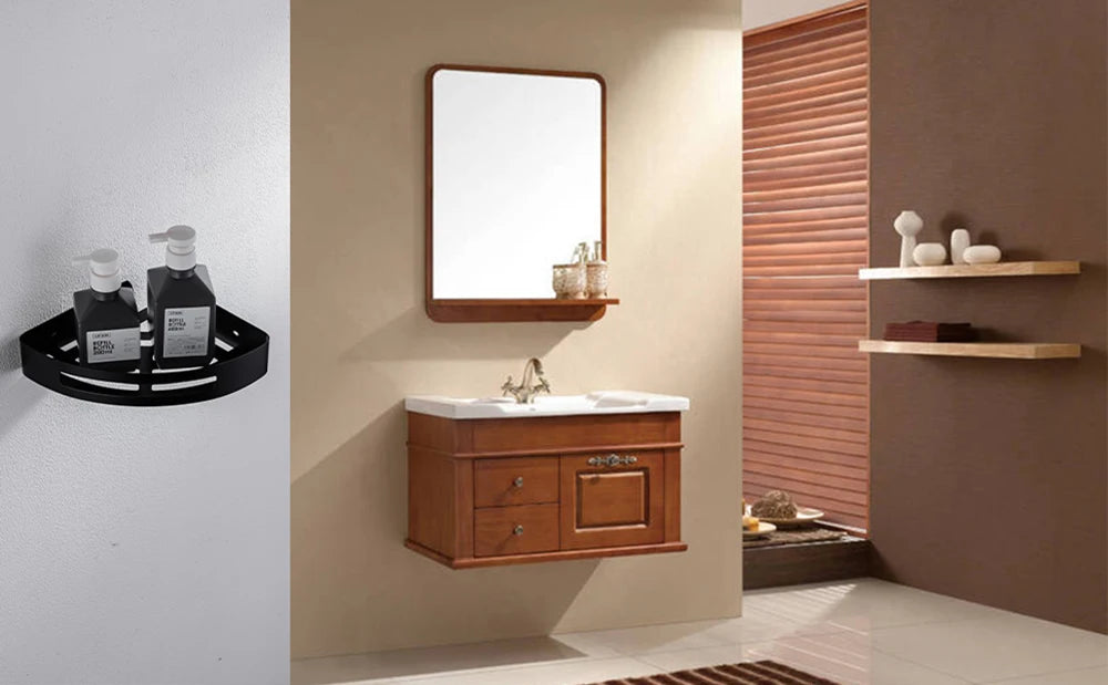 Bathroom Hardware Set Bathroom Accessories Black Robe Hook Towel Rail Bar Rack Bar Shelf Tissue Paper Holder Toothbrush Holder