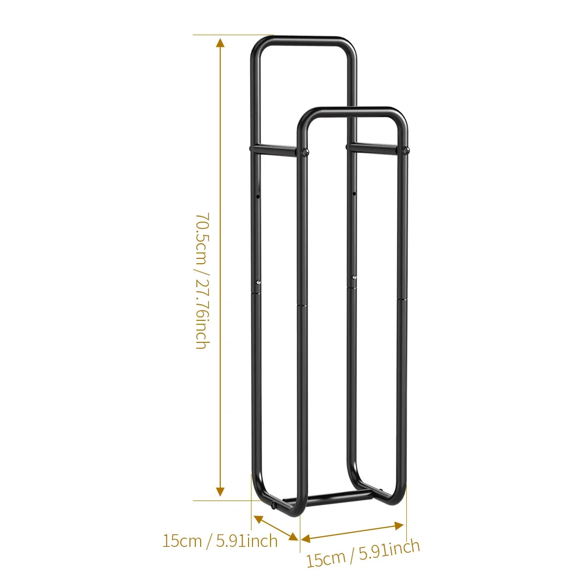 1 Pc Towel Rack, Wall-Mounted Ironwork Double-Pole Bathroom Storage Rack, Vertical Bath Towel Hanging Rack