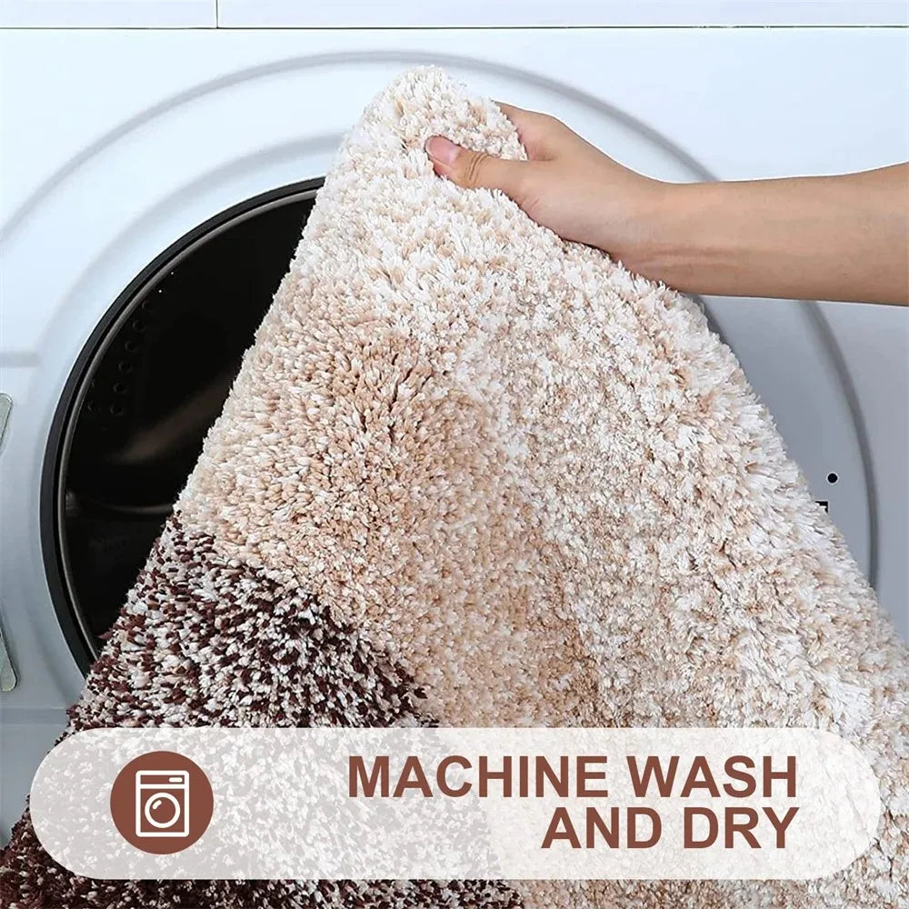 Home bathroom, thickened bathroom floor mat, bathtub absorbent mat, plush material, non-slip mat, entrance mat, bathroom.