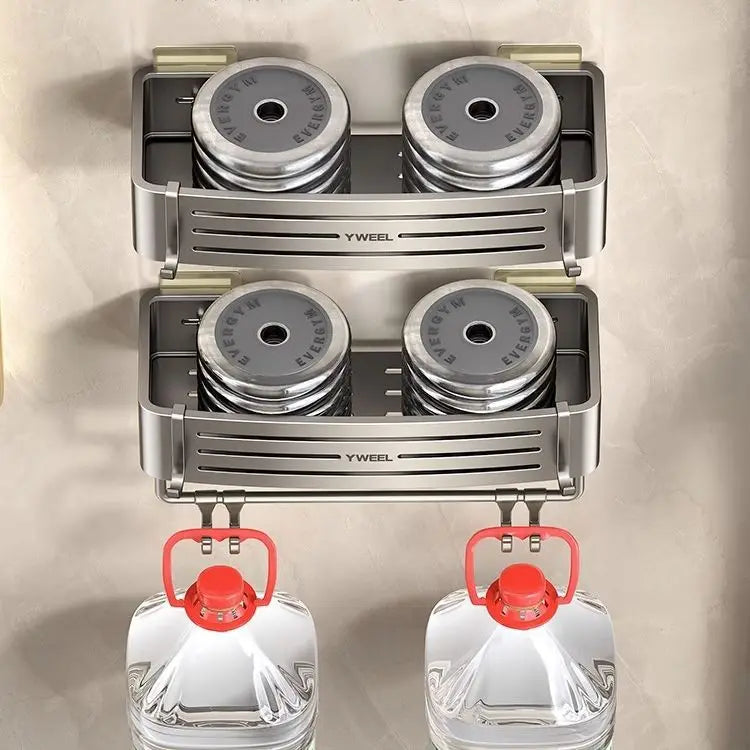 Bathroom storage shelf Bathroom toilet washstand Hand washing bathroom shower gel Wall storage shelf free of holes