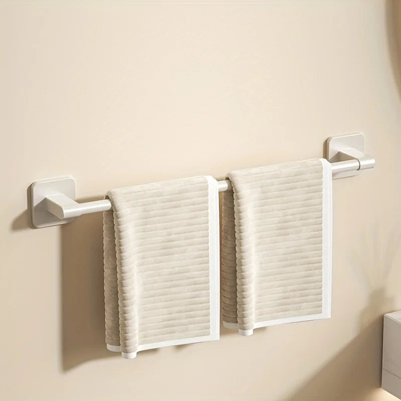 1 Piece Of Bathroom Facilities White Non-Perforated Wall-Mounted Bathroom Towel Bar Size 40-60cm Storage Rack Towel Rack