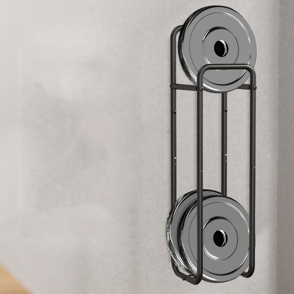 1 Pc Towel Rack, Wall-Mounted Ironwork Double-Pole Bathroom Storage Rack, Vertical Bath Towel Hanging Rack