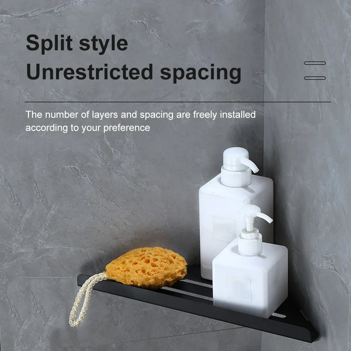 Bathroom Shelf Corner Shower Shelf No Drilling 304 Stainless Steel Corner Organizer Storage Heavy-Duty Hollow Shampoo Rack