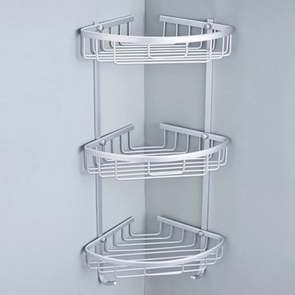 Bathroom Shelves Aluminum Shower Triangular Rack Storage Corner Shelf For Shampoo Soap Cosmetic Basket Holder 2/3 Layer