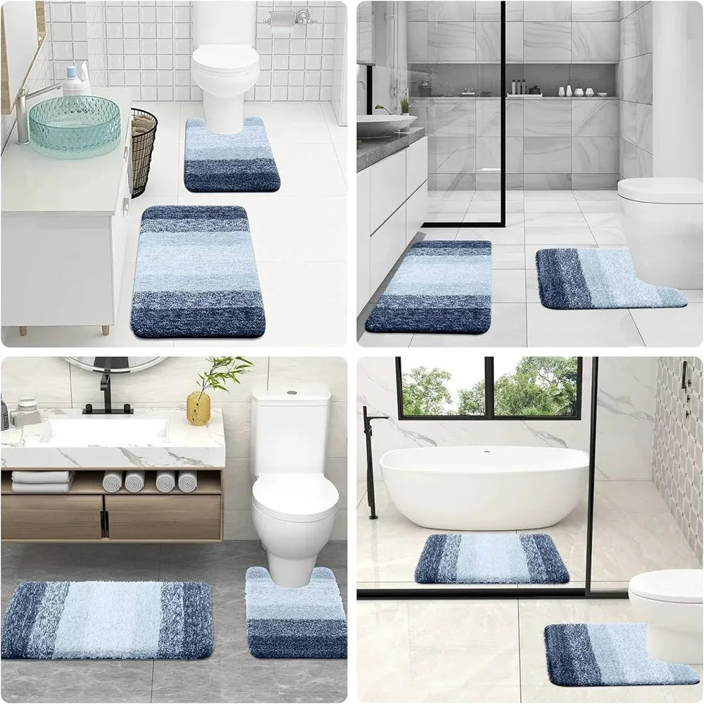 Home bathroom, thickened bathroom floor mat, bathtub absorbent mat, plush material, non-slip mat, entrance mat, bathroom.