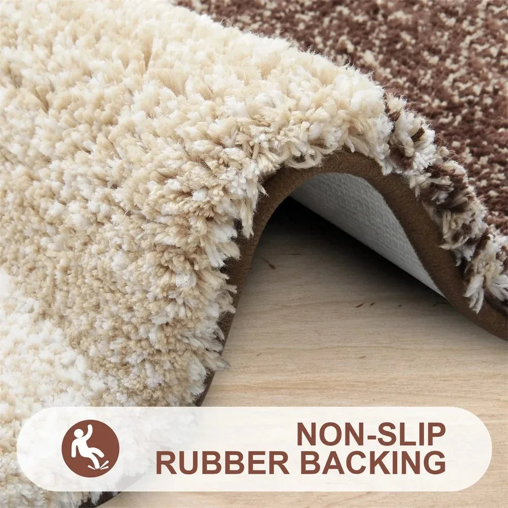 Home bathroom, thickened bathroom floor mat, bathtub absorbent mat, plush material, non-slip mat, entrance mat, bathroom.
