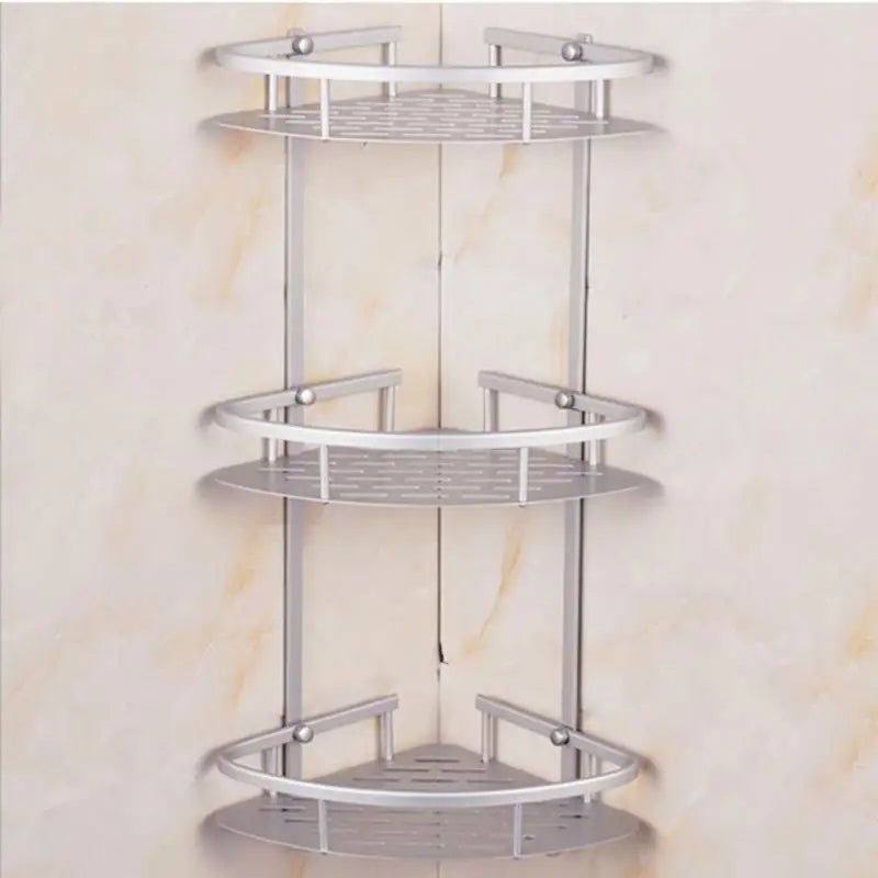 Bathroom Corner Shelf Shower Shelves Dusche Eckregal Bad Wall Badregal Storage Organizer Floating Ablage Bohren