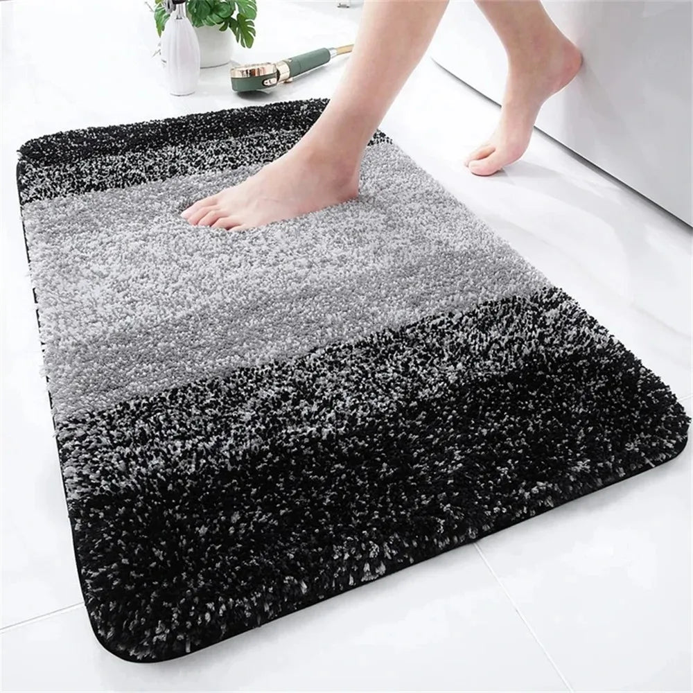 Home bathroom, thickened bathroom floor mat, bathtub absorbent mat, plush material, non-slip mat, entrance mat, bathroom.