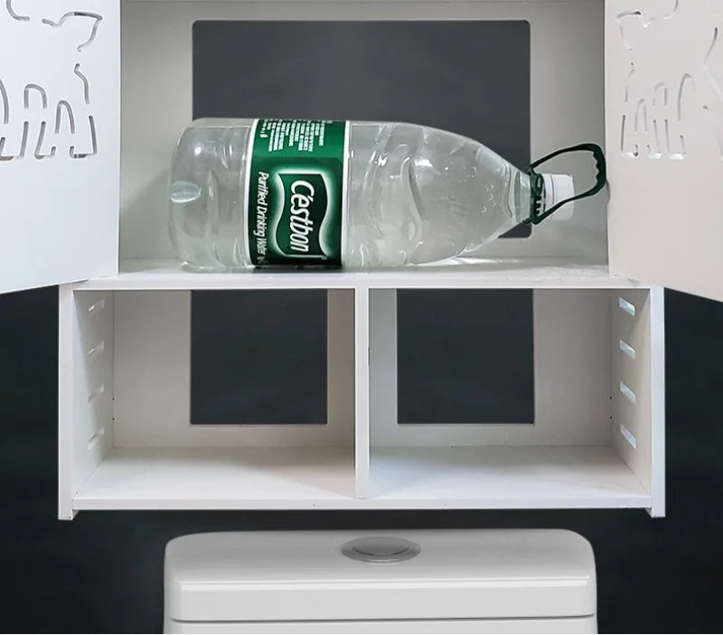 Bathroom Shelving Wood Wall Hanging Storage Rack Cabinet Corner Rack Plastic Elegant Modern Home Furniture Organization Holders