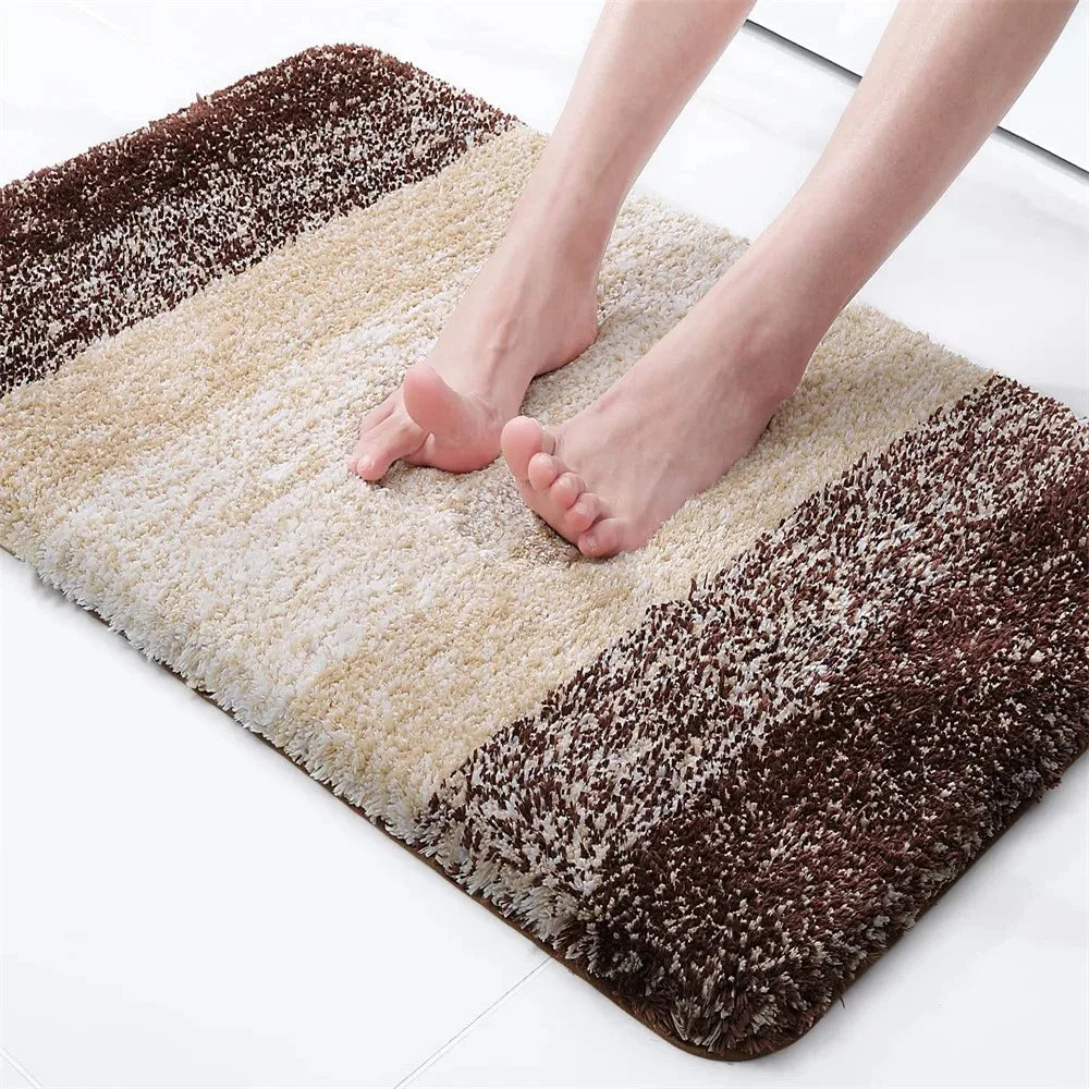 Home bathroom, thickened bathroom floor mat, bathtub absorbent mat, plush material, non-slip mat, entrance mat, bathroom.