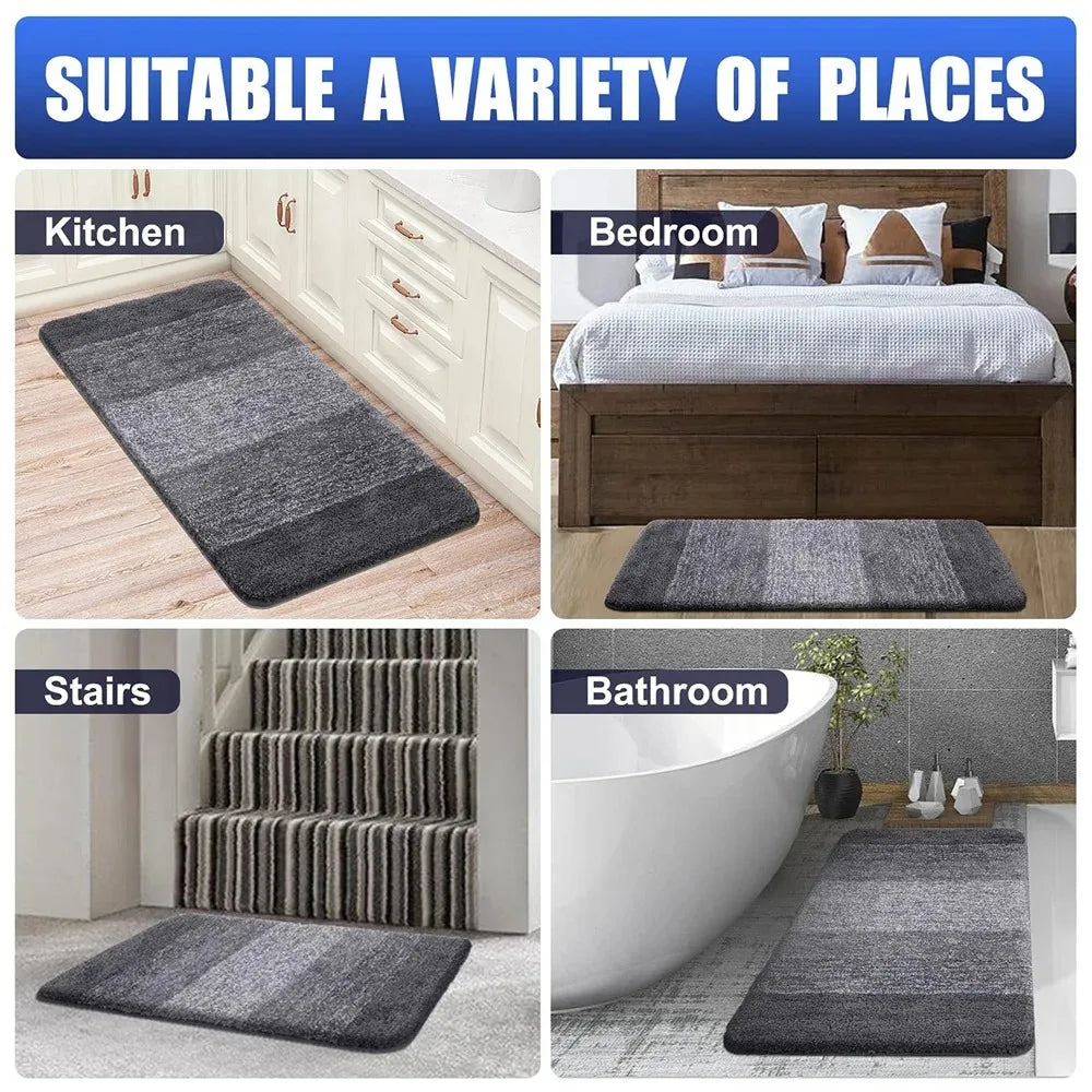 Home bathroom, thickened bathroom floor mat, bathtub absorbent mat, plush material, non-slip mat, entrance mat, bathroom.