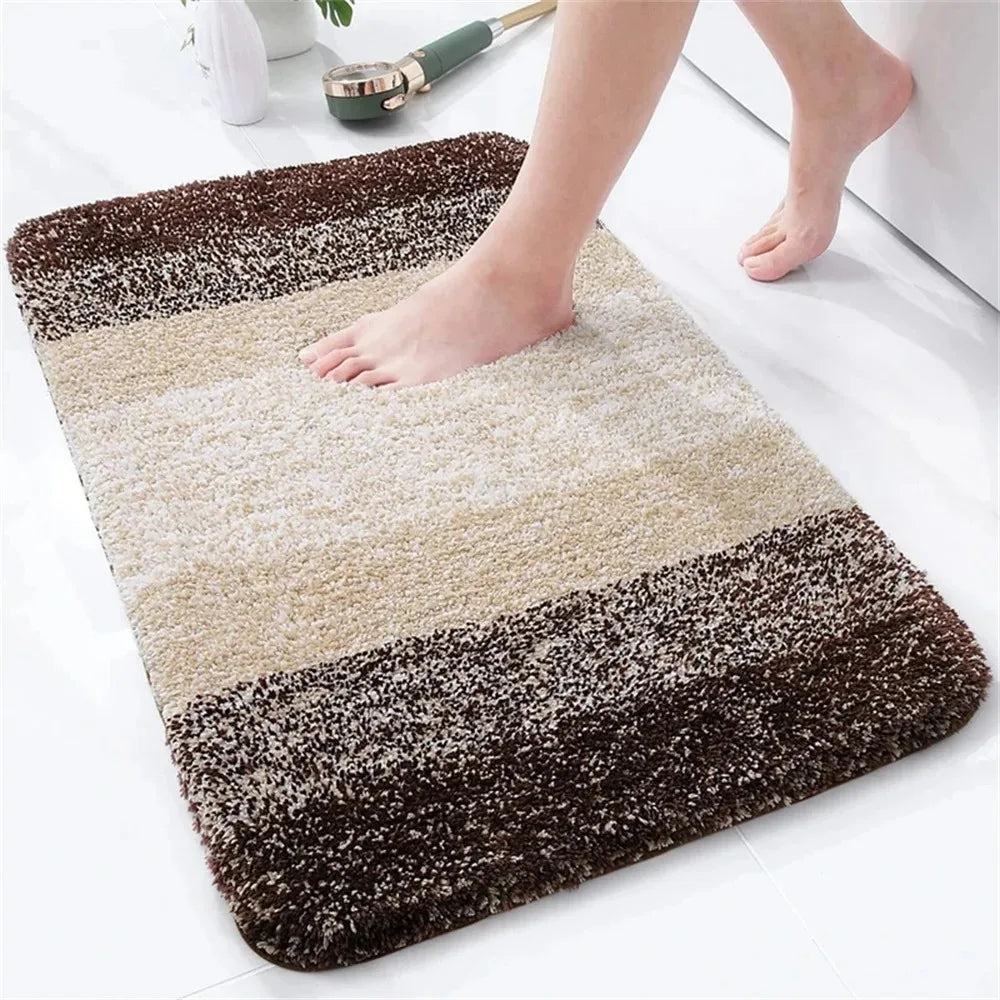 Home bathroom, thickened bathroom floor mat, bathtub absorbent mat, plush material, non-slip mat, entrance mat, bathroom.