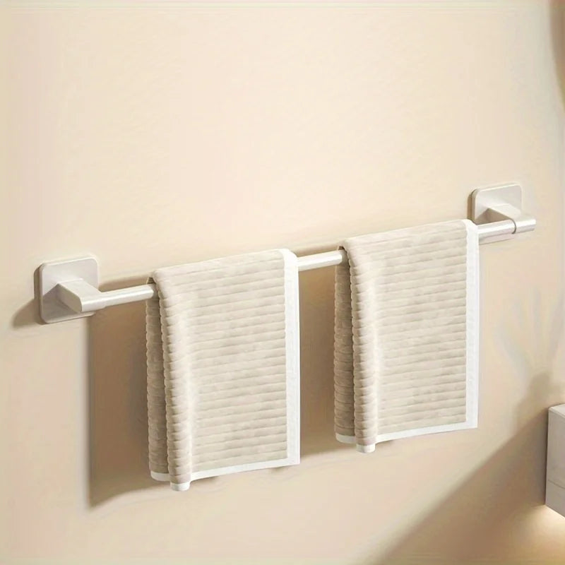 1 Piece Of Bathroom Facilities White Non-Perforated Wall-Mounted Bathroom Towel Bar Size 40-60cm Storage Rack Towel Rack