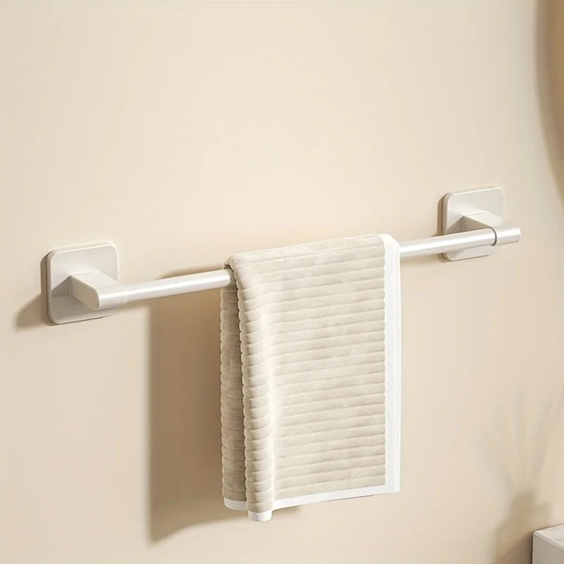 1 Piece Of Bathroom Facilities White Non-Perforated Wall-Mounted Bathroom Towel Bar Size 40-60cm Storage Rack Towel Rack